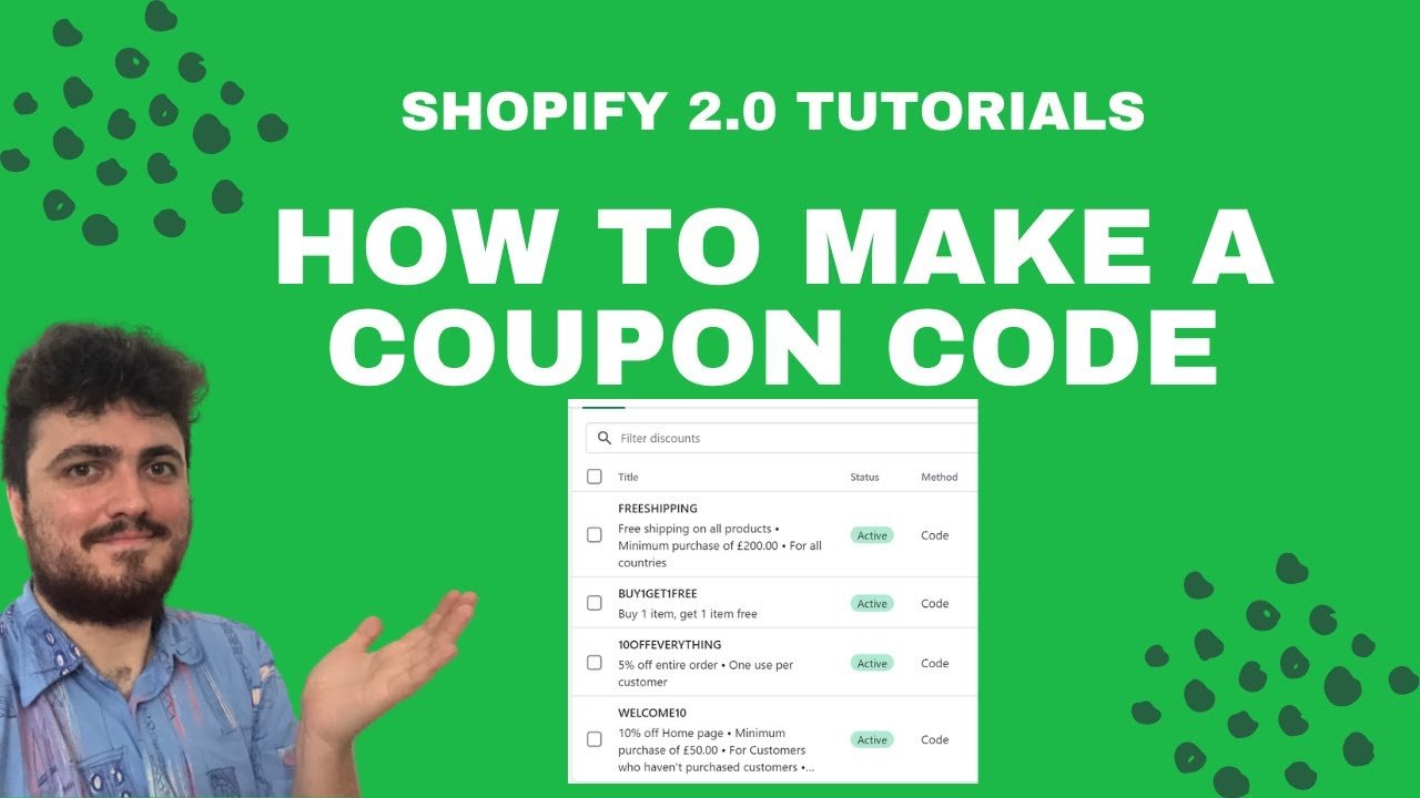 How to do Discount Coupon Promotion on Shopify 2.0 Dawn | Easy tutorial ...